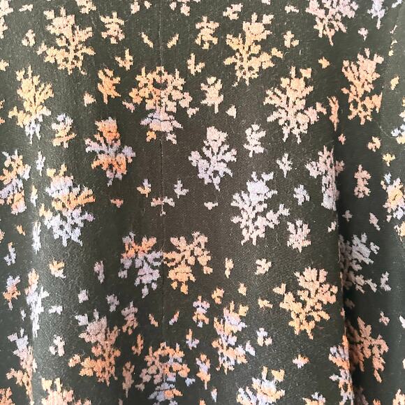 Nanette Lepore Bianca Jacquard Black Copper Purple Patterned Wool Cardigan Large - Picture 3 of 11